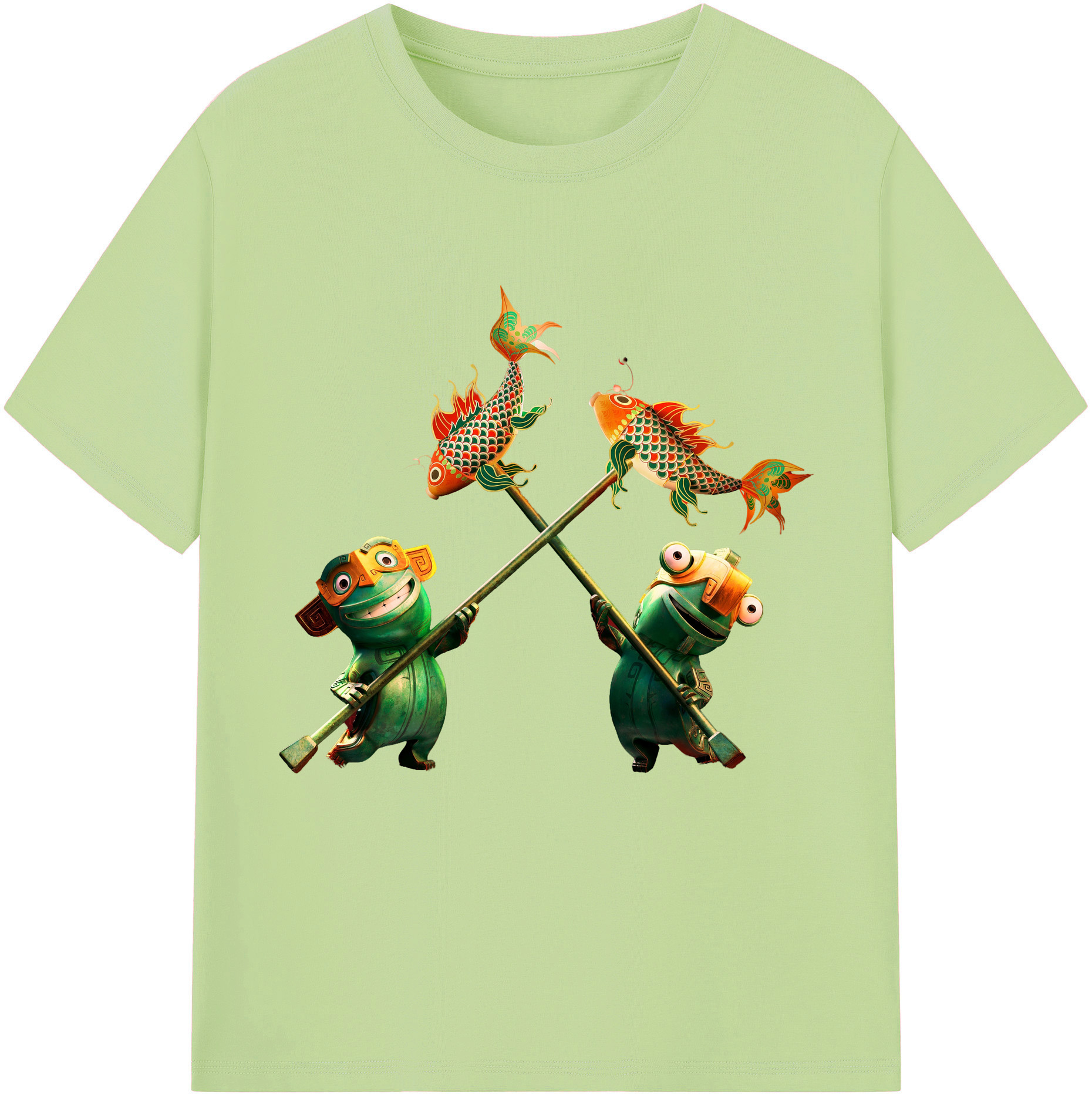 （画像用） Ne Zha 2 ナタ 魔童の大暴れ 綿100％半袖Tシャツ（フロントプリント）
